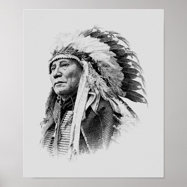 Chief Hollow Horn Bear Graphic 2 Poster (Framsidan)