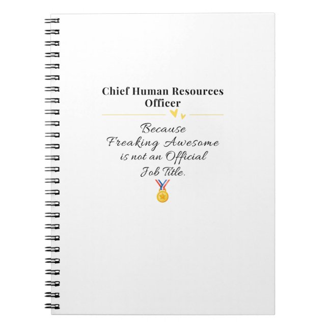 Chief Human Resources Officer Anteckningsbok (Framsidan)