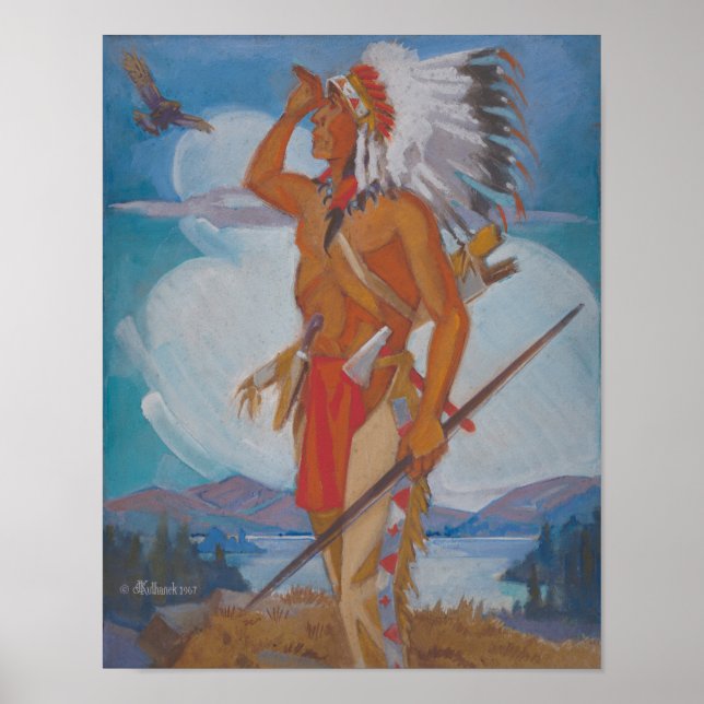 Chief Hunting Eagle - Kulhanek (1967) Poster (Framsidan)