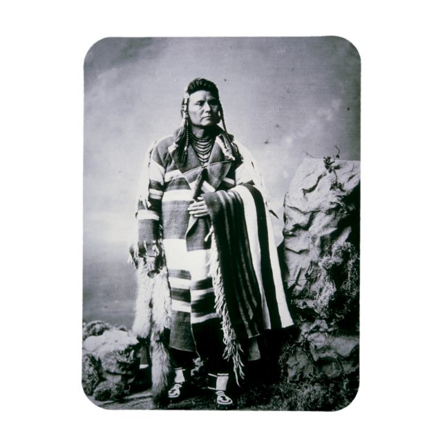 Chief Joseph (1840-1904) c.1880 (b/w bild) Magnet (Vertikal)
