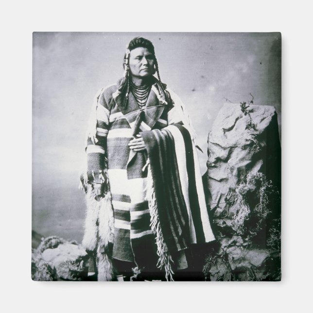 Chief Joseph (1840-1904) c.1880 (b/w bild) Magnet (Framsidan)