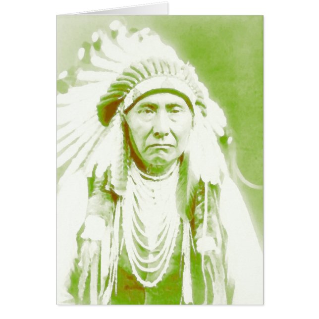 Chief Joseph Native American Leader Hälsningskort (Framsidan)