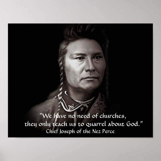 Chief Joseph, Nez Perce Indian Wisdom Poster (Framsidan)