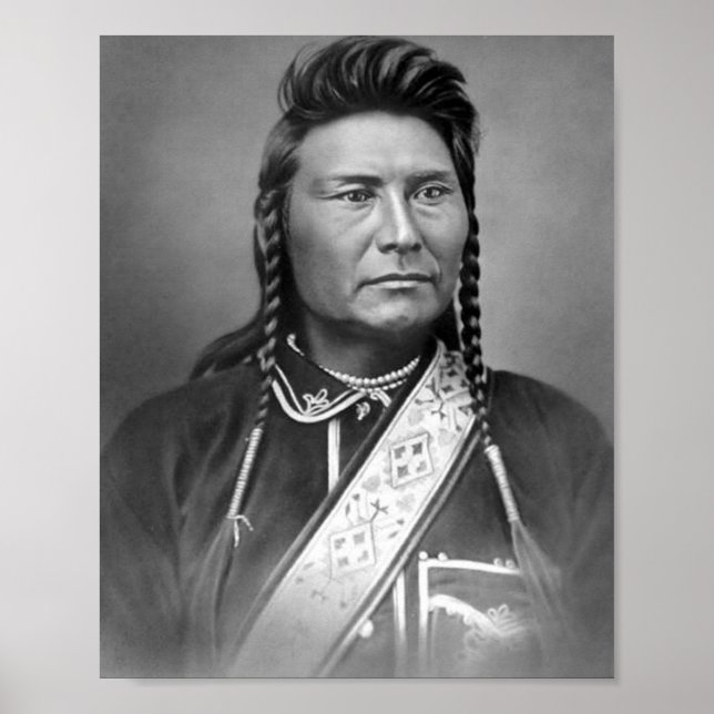 Chief Joseph Porträtt 1880 Poster (Framsidan)
