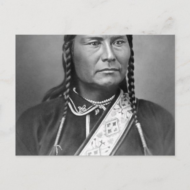 Chief Joseph Porträtt 1880 Vykort (Framsida)