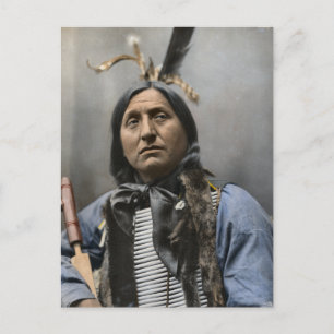 Chief Lämnat Hand Bear Chief 1898 Vintage Vykort