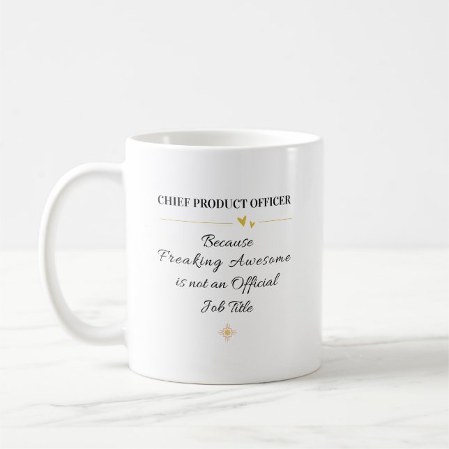 Chief Product Officer Office Quote Kaffemugg (Vänster)