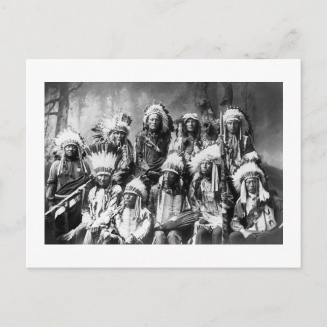 Chief Red Cloud & Other Chiefs, 1899 Vykort (Framsida)