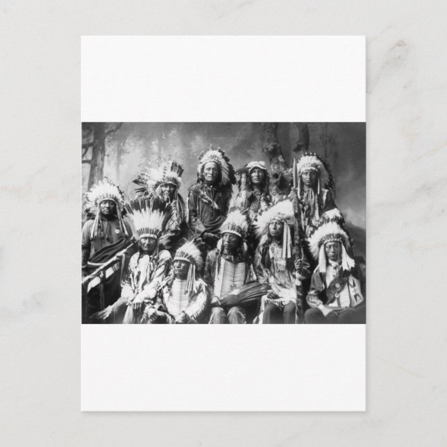 Chief Red Cloud & Other Chiefs, 1899 Vykort (Framsida)
