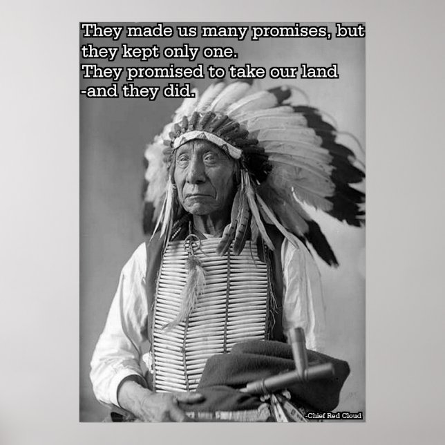 Chief Red Cloud Quote Poster (Framsidan)