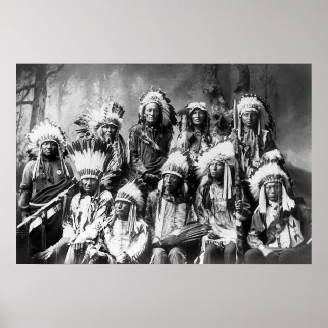 Chief Red Cloud With other Chiefs: 1899 Poster (Framsidan)