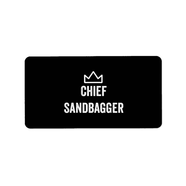 Chief Sandbagger Golf Meme Bjj Chess Sandbag Adressetikett (Framsidan)