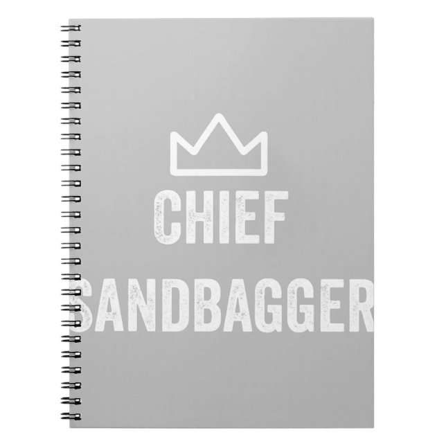 Chief Sandbagger Golf Meme Bjj Chess Sandbag Anteckningsbok (Framsidan)