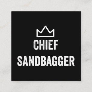 Chief Sandbagger Golf Meme Bjj Chess Sandbag Fyrkantigt Visitkort