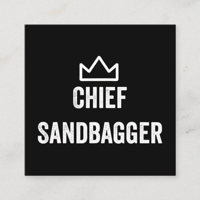 Chief Sandbagger Golf Meme Bjj Chess Sandbag Fyrkantigt Visitkort (Framsida)