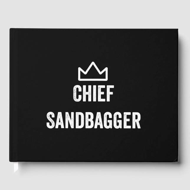 Chief Sandbagger Golf Meme Bjj Chess Sandbag Gästböcker (Framsida)