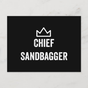 Chief Sandbagger Golf Meme Bjj Chess Sandbag Inbjudan Vykort