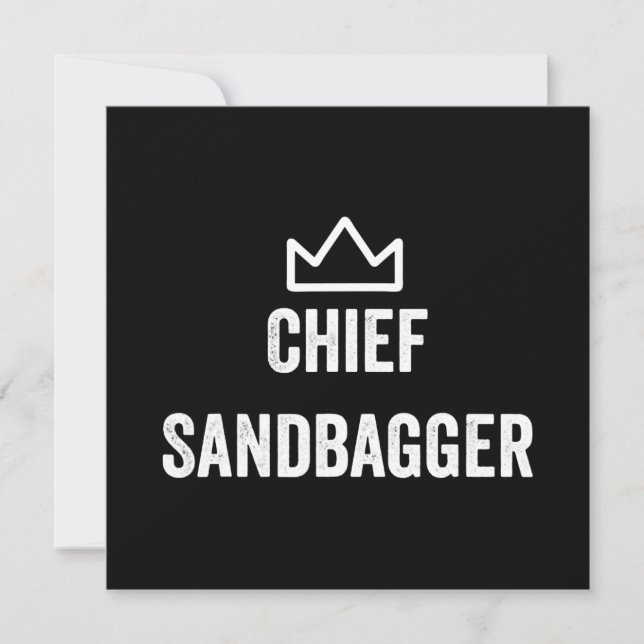 Chief Sandbagger Golf Meme Bjj Chess Sandbag Inbjudningar (Framsida)