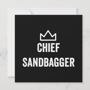 Chief Sandbagger Golf Meme Bjj Chess Sandbag Inbjudningar