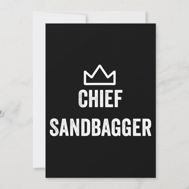 Chief Sandbagger Golf Meme Bjj Chess Sandbag Julkort (Framsida)