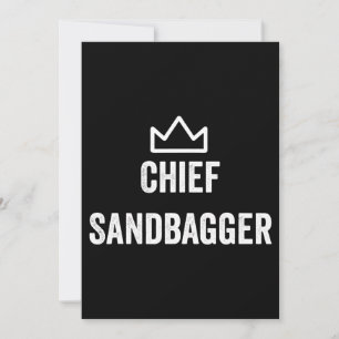 Chief Sandbagger Golf Meme Bjj Chess Sandbag Julkort
