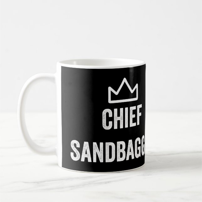 Chief Sandbagger Golf Meme BJJ Chess Sandbag Kaffemugg (Vänster)