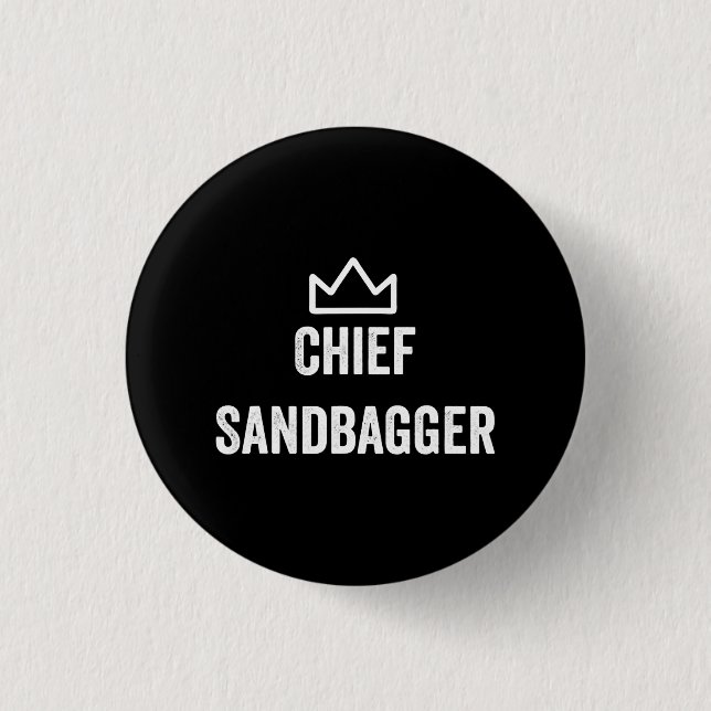 Chief Sandbagger Golf Meme Bjj Chess Sandbag Knapp (Framsida)
