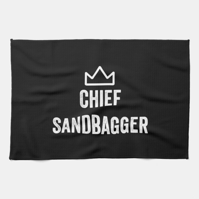 Chief Sandbagger Golf Meme Bjj Chess Sandbag Kökshandduk (Horisontell)