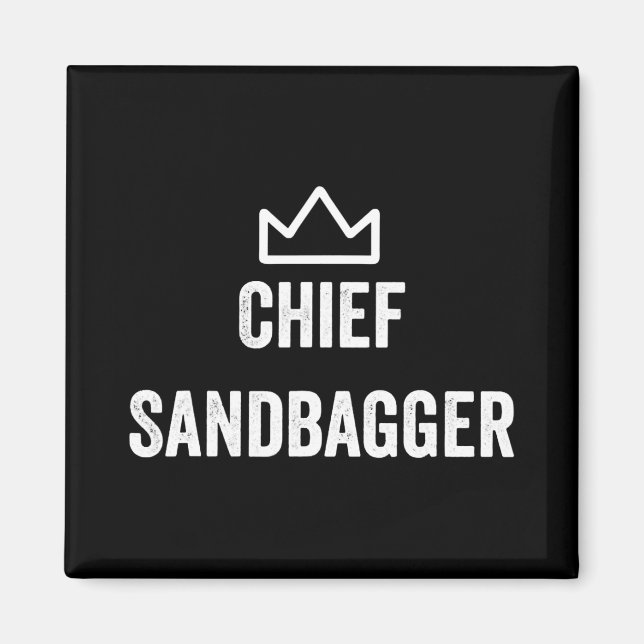 Chief Sandbagger Golf Meme Bjj Chess Sandbag Magnet (Framsidan)