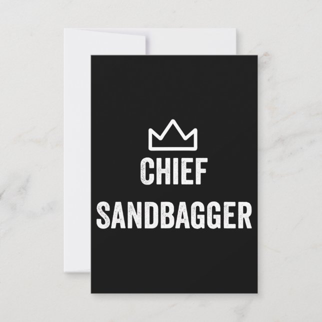 Chief Sandbagger Golf Meme Bjj Chess Sandbag OSA Kort (Framsida)