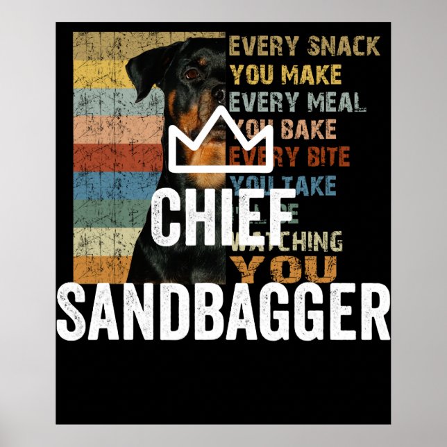 Chief Sandbagger Golf Meme Bjj Chess Sandbag Poster (Framsidan)