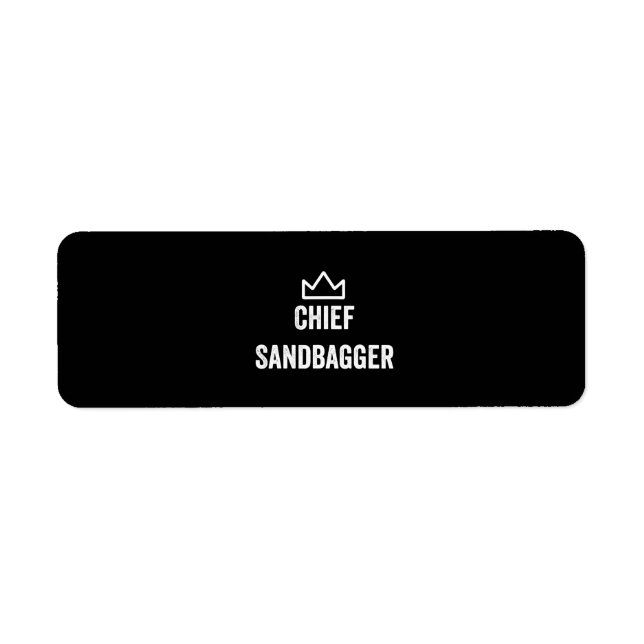 Chief Sandbagger Golf Meme Bjj Chess Sandbag Returadress Etikett (Framsidan)