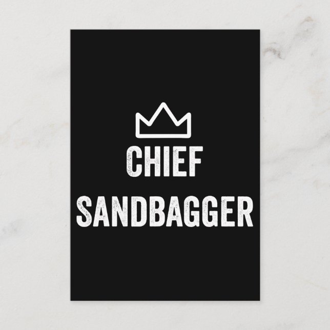 Chief Sandbagger Golf Meme Bjj Chess Sandbag Tilläggskort (Framsida)