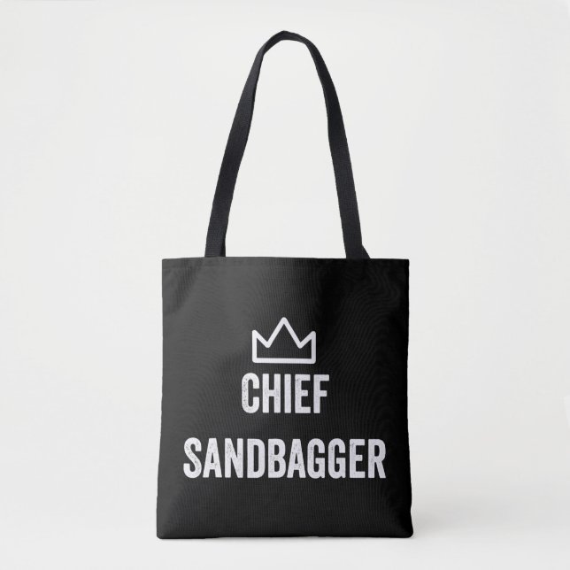 Chief Sandbagger Golf Meme Bjj Chess Sandbag Tygkasse (Framsida)
