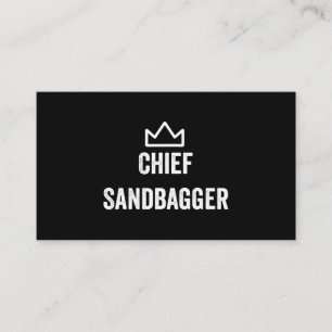 Chief Sandbagger Golf Meme Bjj Chess Sandbag Visitkort
