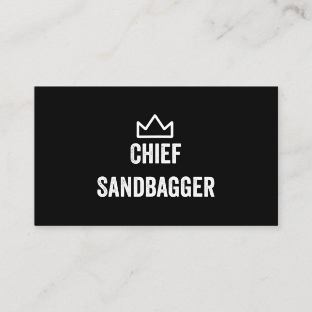 Chief Sandbagger Golf Meme Bjj Chess Sandbag Visitkort (Framsida)