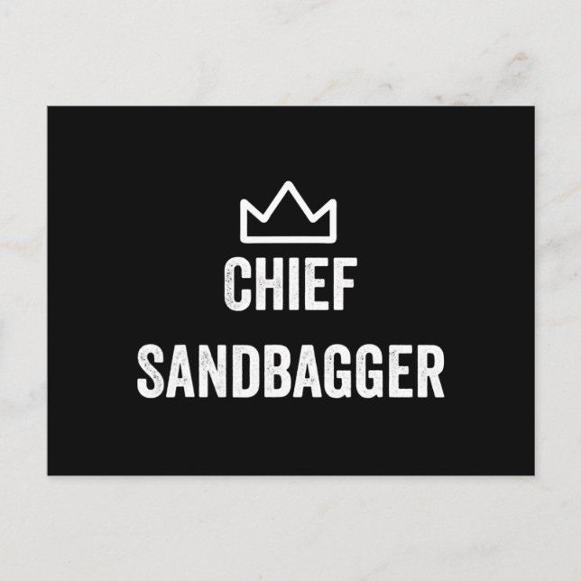 Chief Sandbagger Golf Meme Bjj Chess Sandbag Vykort (Framsida)