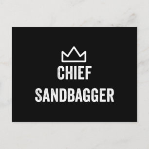 Chief Sandbagger Golf Meme Bjj Schack Sandbag Meddelande Vykort