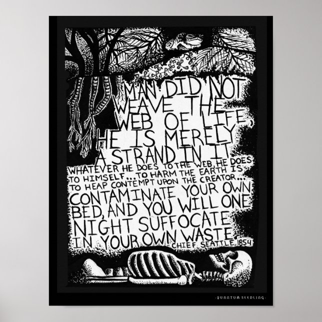 Chief Seattle Quote Poster - Webben Life (Framsidan)