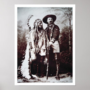 Chief Sitta Bull (1831-90) på rundresa med Buffalo Poster
