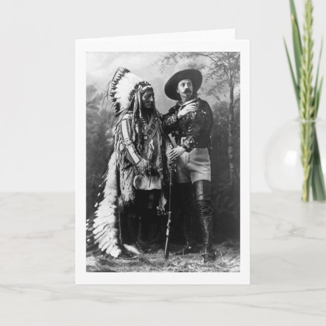 Chief Sitta Bull and Buffalo Bill 1895 Kort (Framsida)