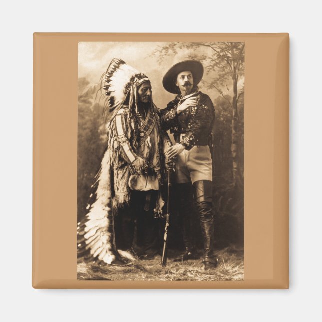 Chief Sitta Bull and Buffalo Bill 1895 Magnet (Framsidan)
