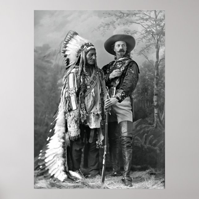 CHIEF SITTA BULL och Buffalo Bill Cody Poster (Framsidan)