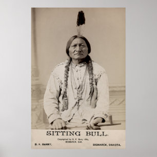 Chief Sitta Bull Porträtt 1885 Poster