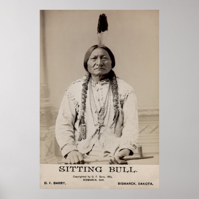 Chief Sitta Bull Porträtt 1885 Poster (Framsidan)