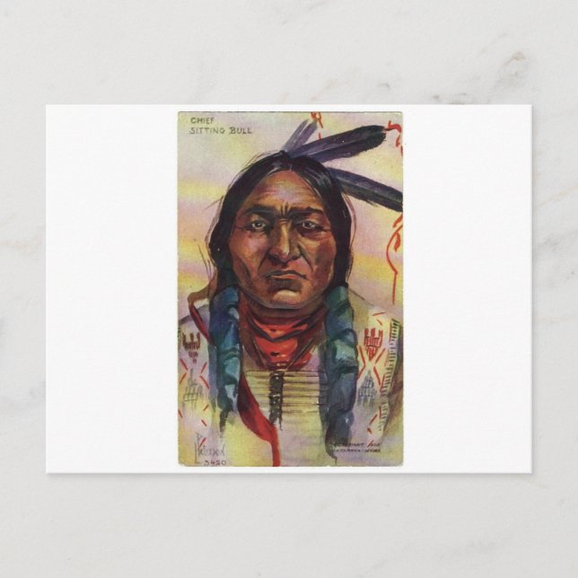 Chief Sitta Bull Vykort (Framsida)