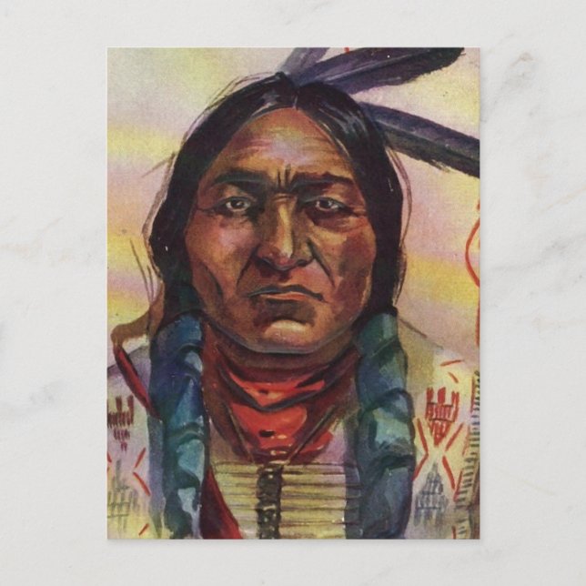 Chief Sitta Bull Vykort (Framsida)