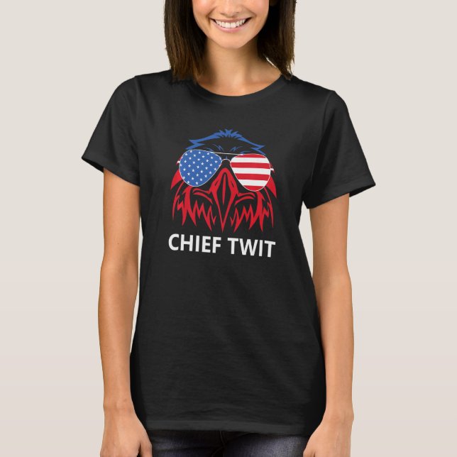 Chief Twi Merica Eagle American Flagga US Chief Tw T Shirt (Framsida)