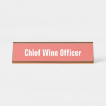 Chief Vin Officer Namn Plate