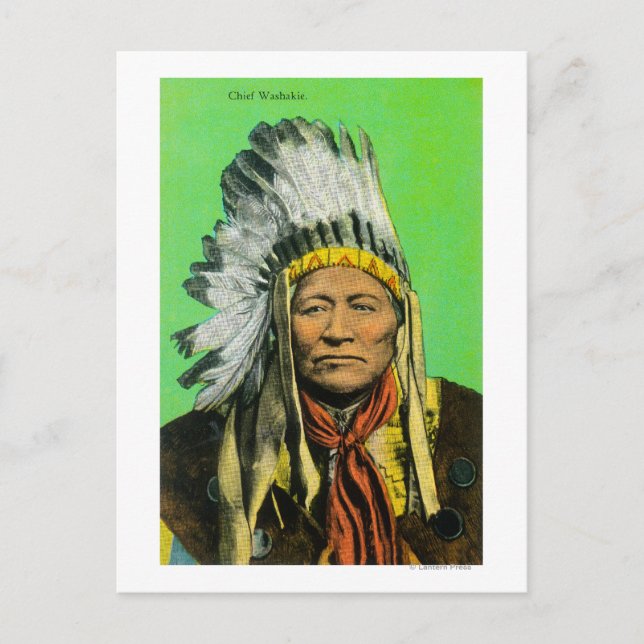 Chief Washakie Porträtt Vykort (Framsida)